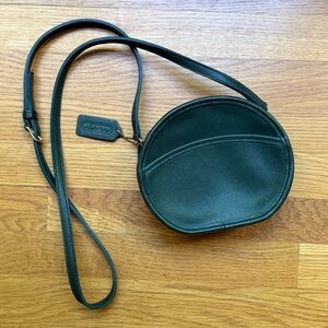 Vintage 1995 Coach Canteen Leather Crossbody Bag 9982 Bottle Green
